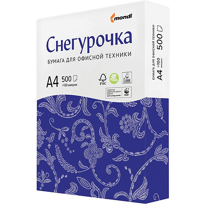 Бумага "Снегурочка, A4, 500 листов, 80 г/м2, -50%