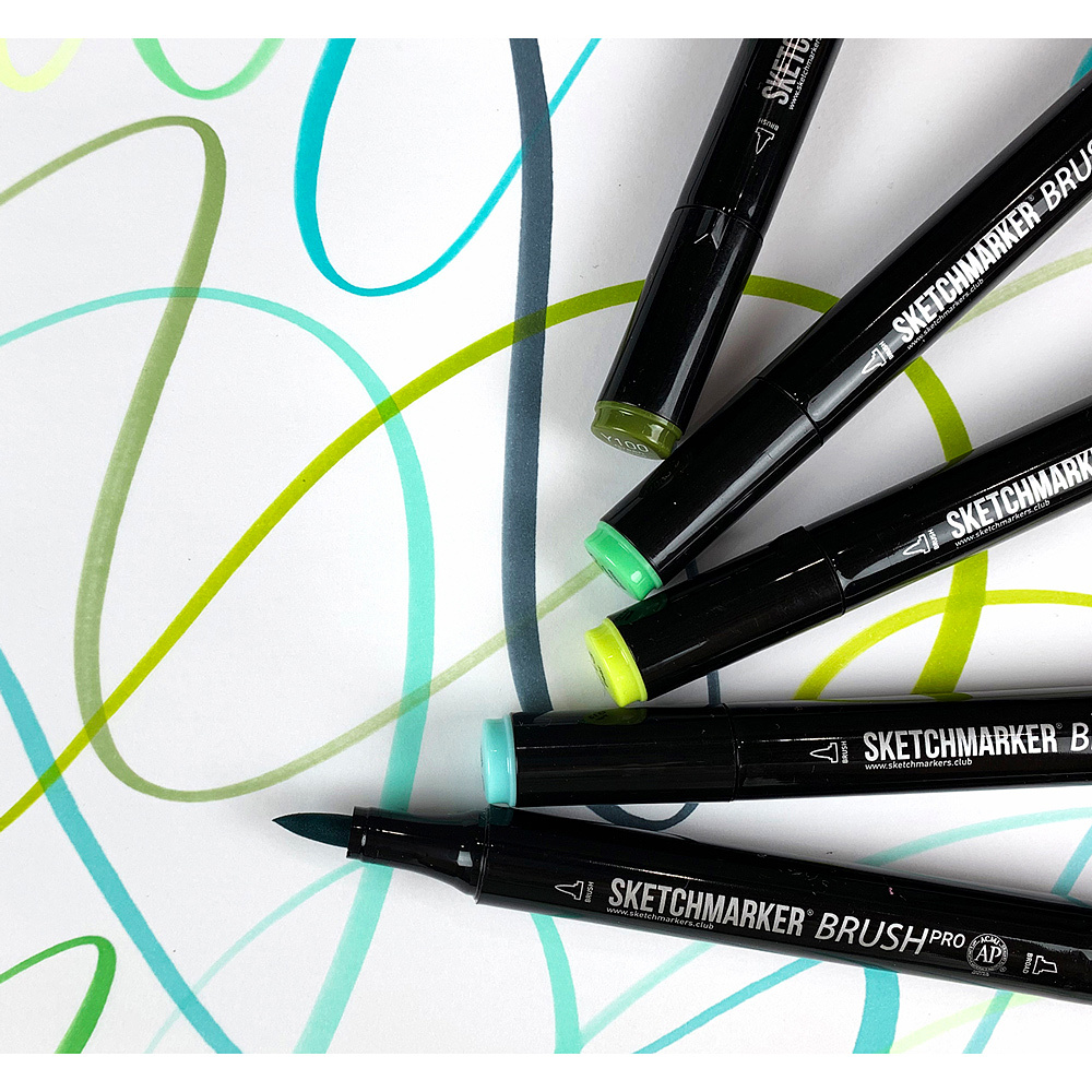 Маркер перманентный двусторонний "Sketchmarker Brush", G93 ньянза - 5