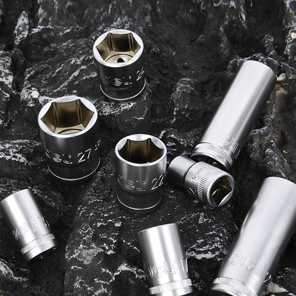 Набор инструмента 1/4", 3/8", 1/2" Deli RS EDQ45216, 216 предметов - 8