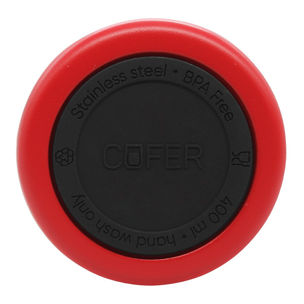 Стакан термический "Tedge" с ремешком, металл, 400 мл, красный - 3