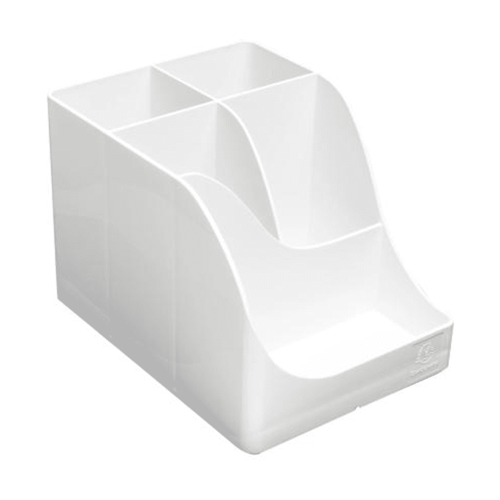 Подставка для ручек "Autentik", пластик, 5 делений, белый - 4