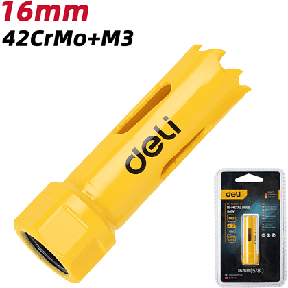 Коронка биметаллическая Deli YS EDH-SKK016-E1, 16 х 38 мм, М14 - 4