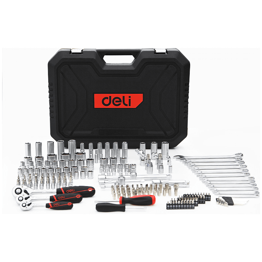 Набор инструмента 1/4", 3/8", 1/2" Deli RS EDQ45216, 216 предметов - 2