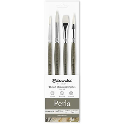 Кисть "Escoda Perla", набор 4 шт., синтетика