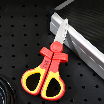 Ножницы диэлектрические Deli YS DQ90301, 160 мм, красный, желтый - 4