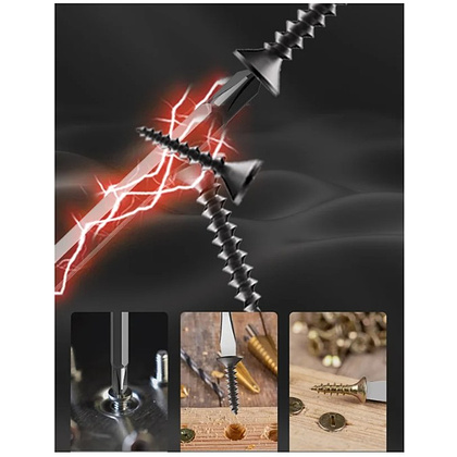 Отвертка Deli HS EHT1055, PH2х180 мм, Soft Touch, черный - 3