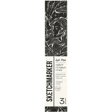 Ручка капиллярная "Sketchmarker", 3 шт, белый