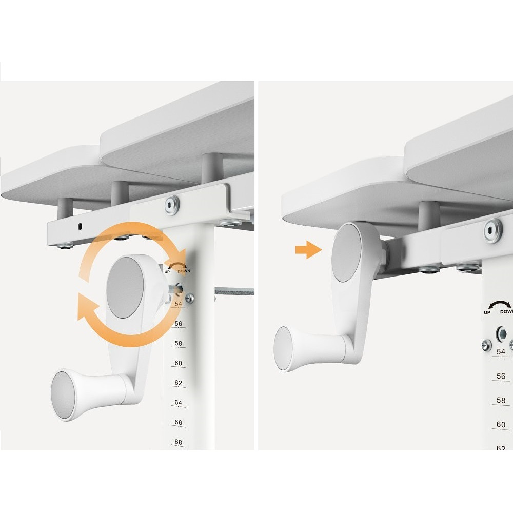 Стол Ergosmart E602 GREY, 800х600х(540-760) мм - 9