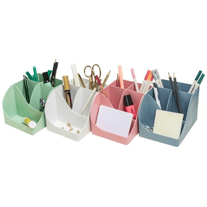 Подставка для ручек "Autentik", пластик, 5 делений, белый - 8