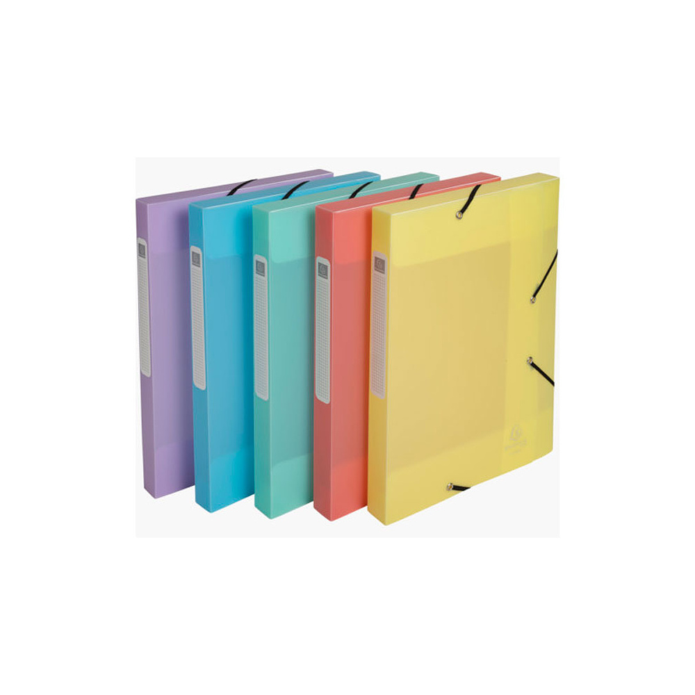 Папка на резинках "Chromaline Pastel", A4, 25 мм, пласт., ассорти