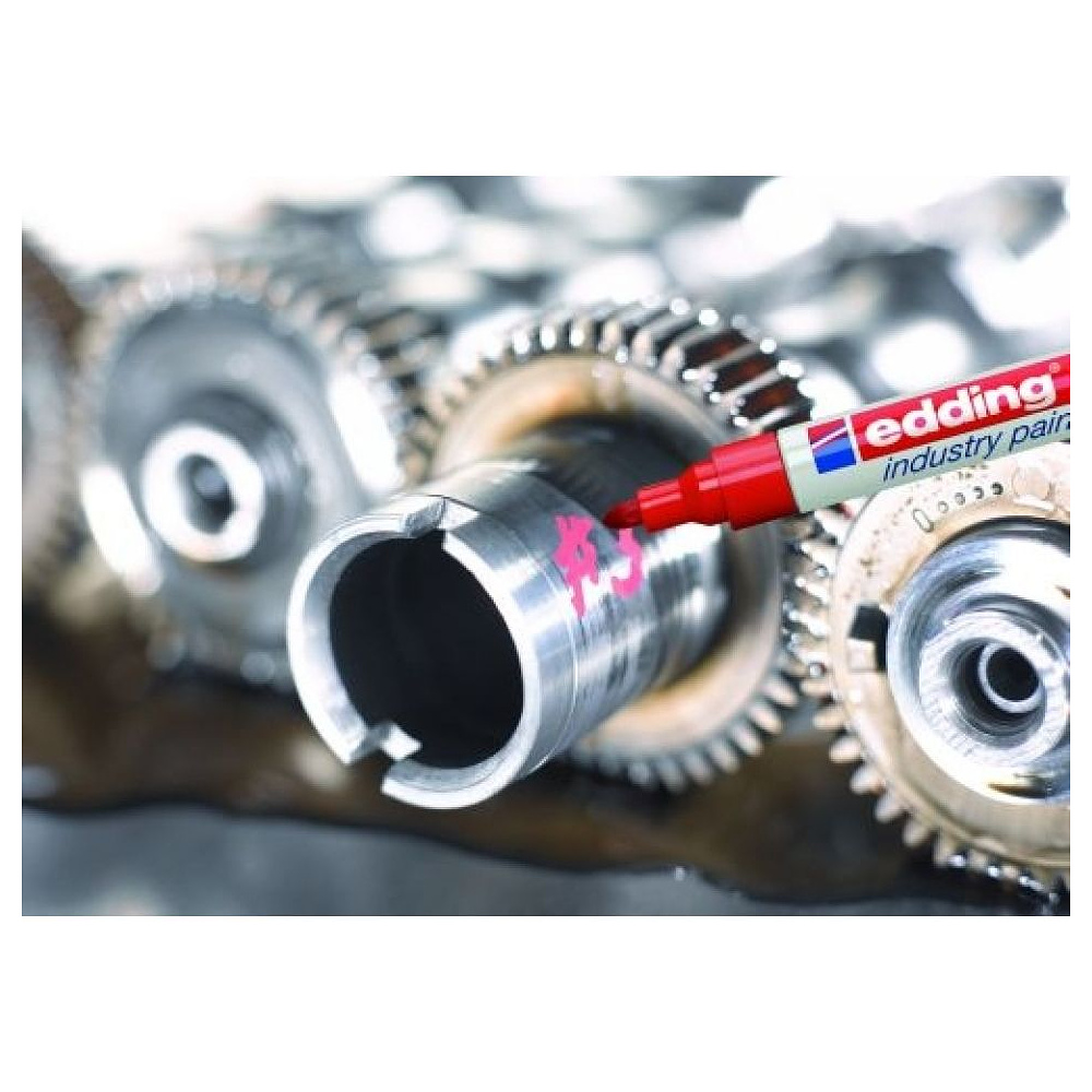 Маркер перманентный на нитрокраске Edding "750", красный - 11