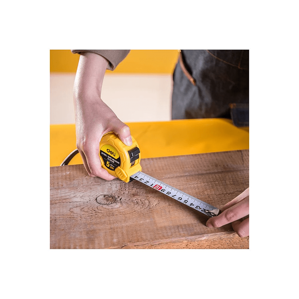Рулетка Deli YS EDL9025B, 5 м х 25 мм, желтый, черный - 6