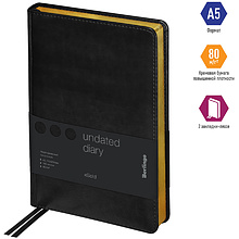 Ежедневник недатированный "xGold", А5, 320 страниц, черный