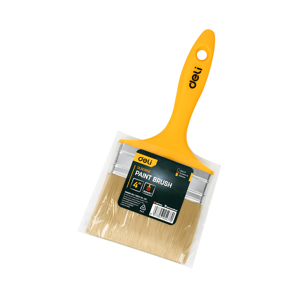 Кисть малярная Deli YS EDL509156, плоская, 4"-100 мм, смешанная щетина