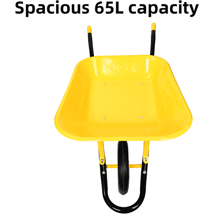 Тачка строительная Deli "EDL437065", 65 л, 130 кг, 1 пневмоколесо - 4