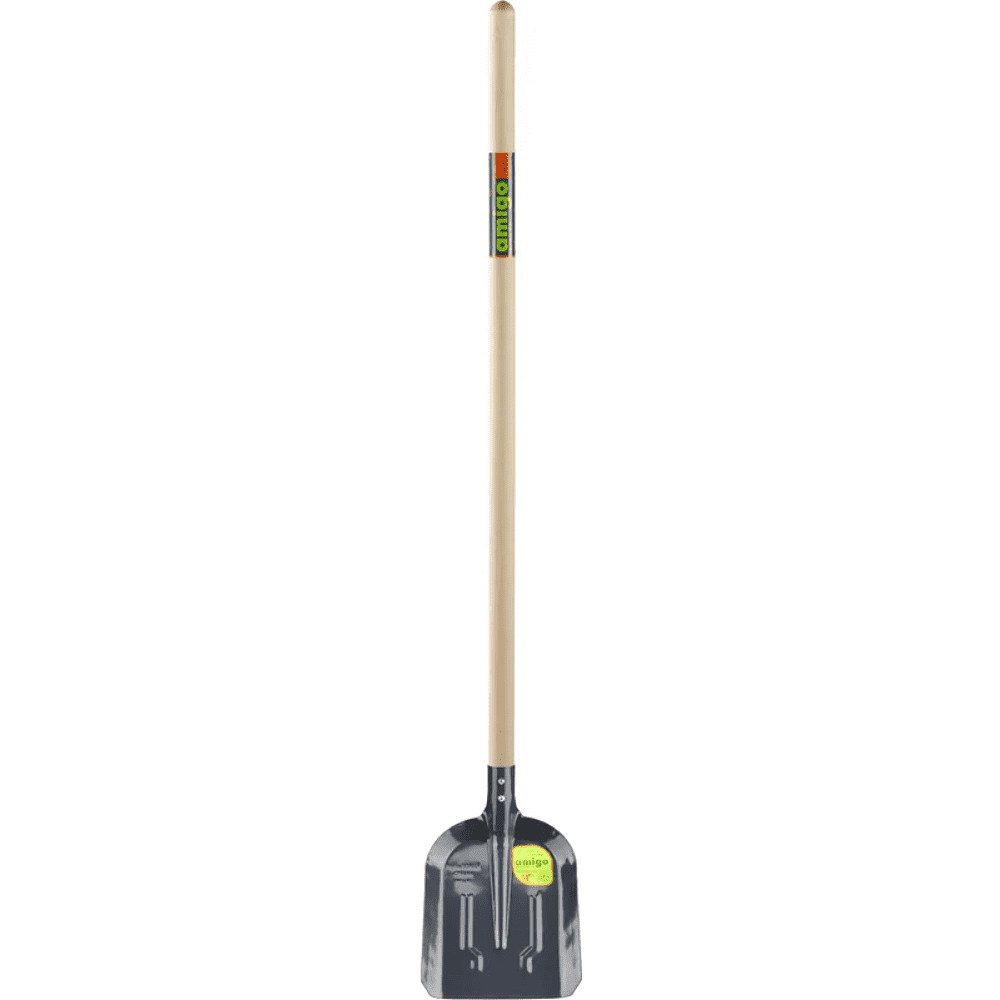 Лопата совковая Amigo Grande 77187, 280х230 мм, с черенком 