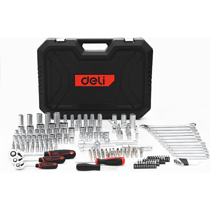 Набор инструмента 1/4", 3/8", 1/2" Deli RS EDQ45216, 216 предметов - 2