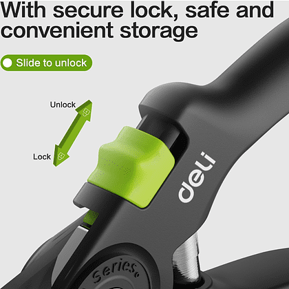 Секатор садовый Deli GS EDL-YL0002, 203 мм, черный - 4