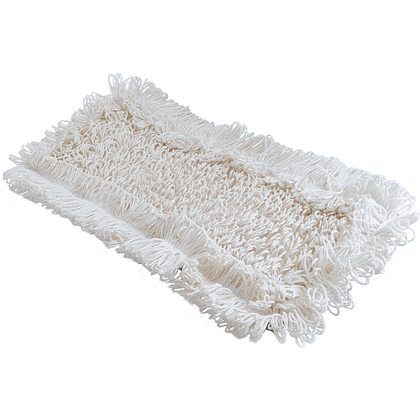 Насадка для плоской швабры, 100х10 см,  хлопок, полиэстер, петельная, карманы