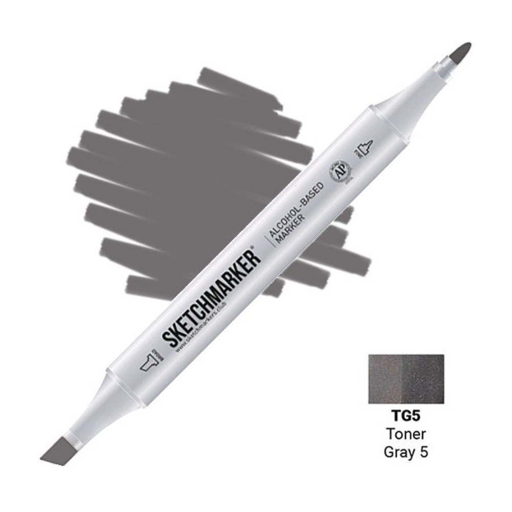 Маркер художественный "Sketchmarker", двухсторонний, TG5 серый тонированный 5