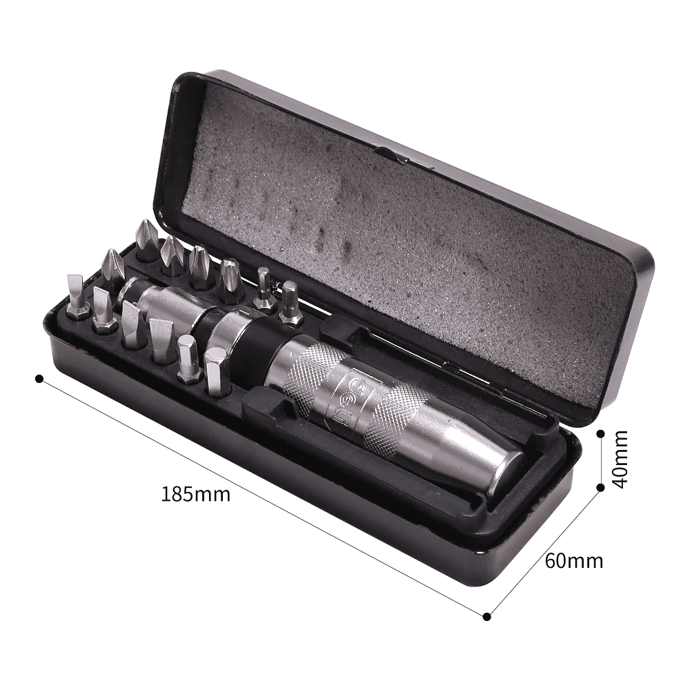 Отвертка ударно-поворотная с набором бит Deli YS EDL8901, 13 шт., металлический кейс - 3