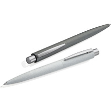 Ручка шариковая автоматическая "Lumos Stone", 1,0 мм, светло-серый, серебристый, стерж. синий