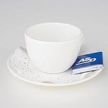 Салфетки бумажные ажурные AVIORA, d=12 см, 250 шт, белый