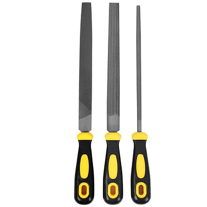 Набор напильников Deli YS EDL352083, 3 шт, 200 мм, черный, желтый
