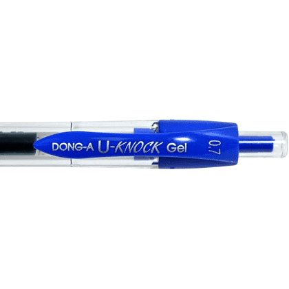 Ручка гелевая "U-knock", 0.7 мм, голубой, стерж. синий - 7