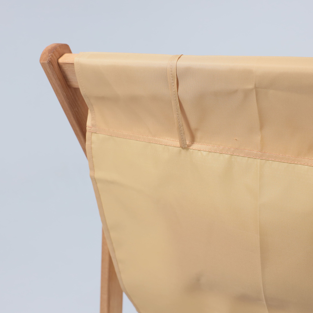 Кресло-шезлонг DYATEL с подлокотниками, ткань, бежевый, массив сосны - 10