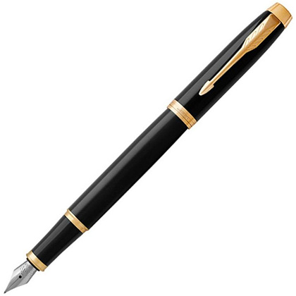 Ручка перьевая "Parker IM Black GT", F, черный, золотистый, патрон черный