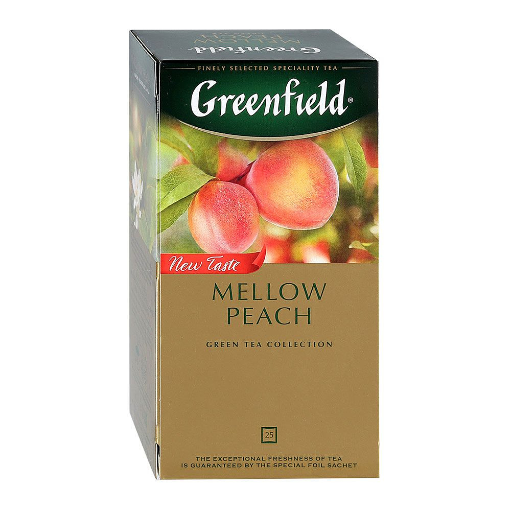Чай "Greenfield" Mellow Peach, 25 пакетиков x1.5 г, зеленый - 2