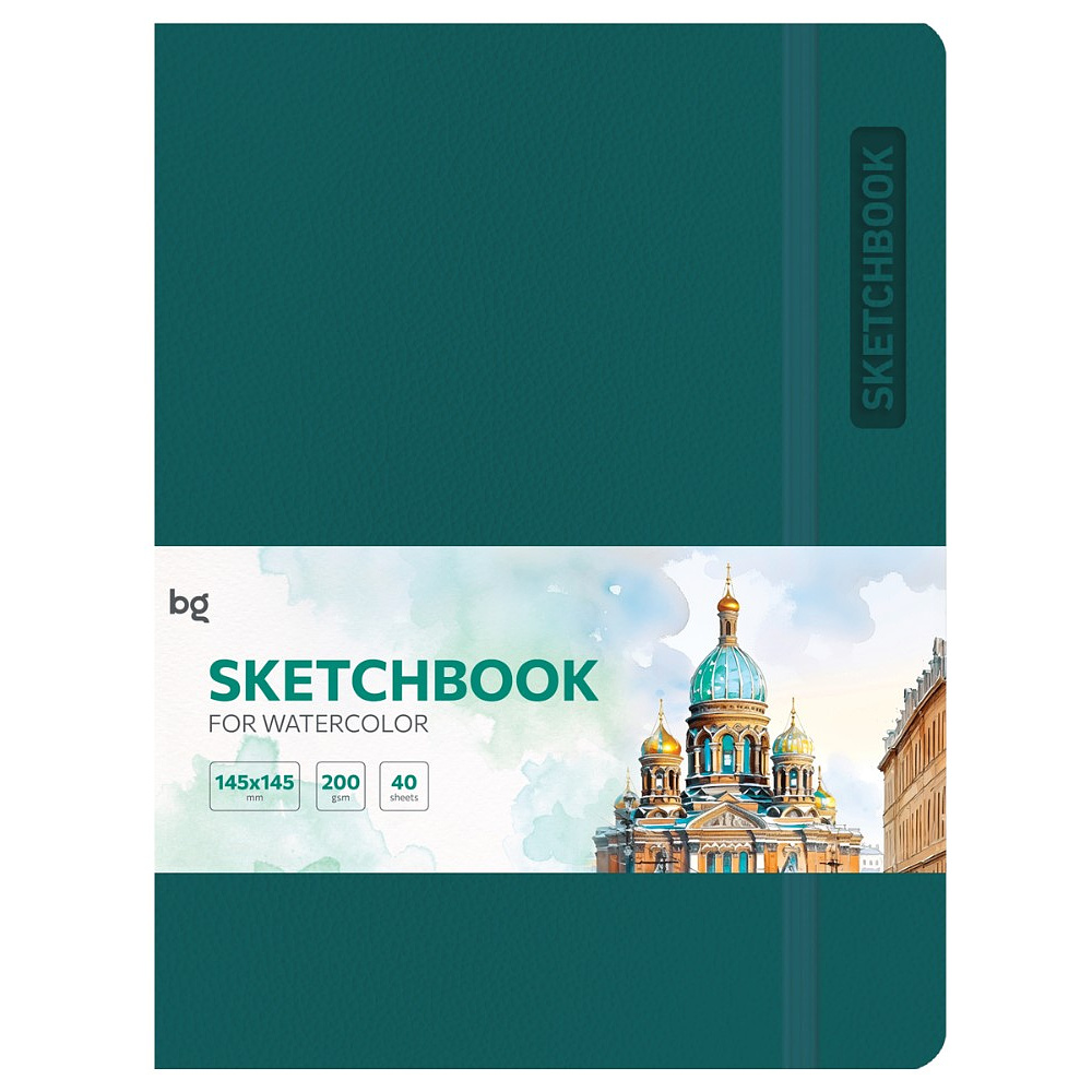 Скетчбук "Bright. Teal", А5, 200г/м2, 40 листов, морская волна