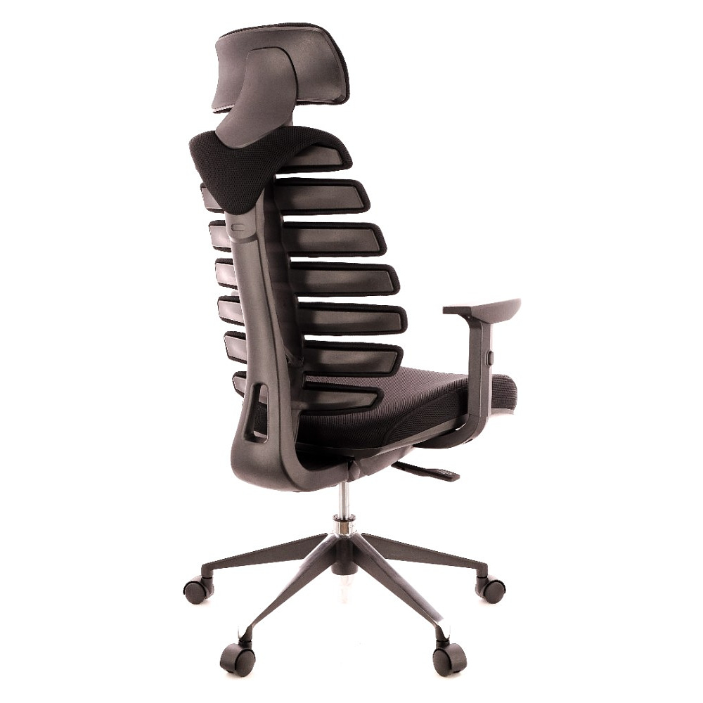 Кресло для руководителя EVERPROF "Ergo", ткань, алюминий, черный - 2
