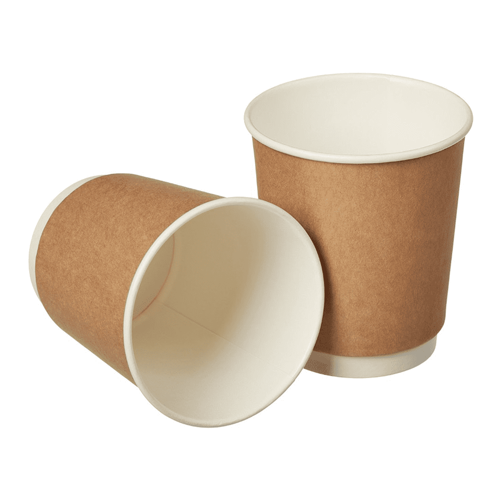 Стакан картонный, 24 шт, 250 мл, 2 слоя, крафт ECO - 3