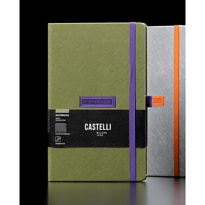 Блокнот "Shell lime", А5, 96 листов, зеленый, срез фиолетовый - 5