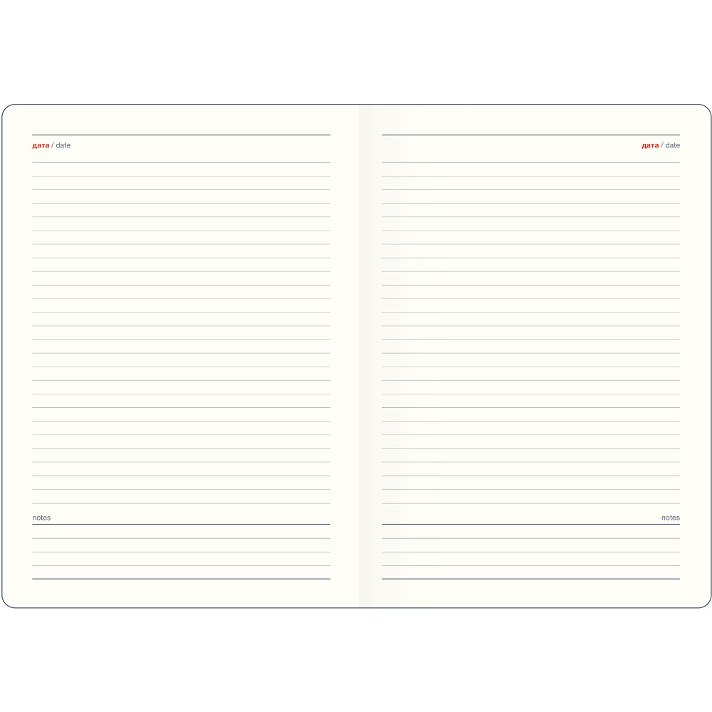Ежедневник недатированный InFolio "Pear", A5, 192 страницы, линованный, голубой  - 6