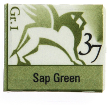 Краски акварельные "Renesans", 37 зеленый, кювета