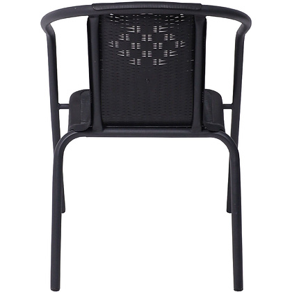 Кресло садовое AksHome RVERONA, PP, черный, сталь-черная - 10