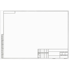 Форматка чертежная А3 с рамкой, горизонтальная ориентация, 190 г