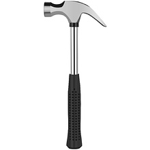 Молоток-гвоздодер "Deli" 0,5 кг, металлическая рукоятка