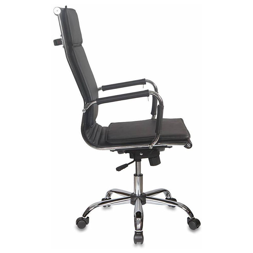 Кресло для руководителя "Бюрократ CH-993" высокая спинка, кожзам, хром, черный - 4