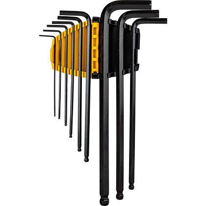 Набор ключей Г-образных Deli YS EDL232309H шестигранных, экстрадлинных, 1,5-10 мм, 9 шт., удлиненный, черный, блистер - 2