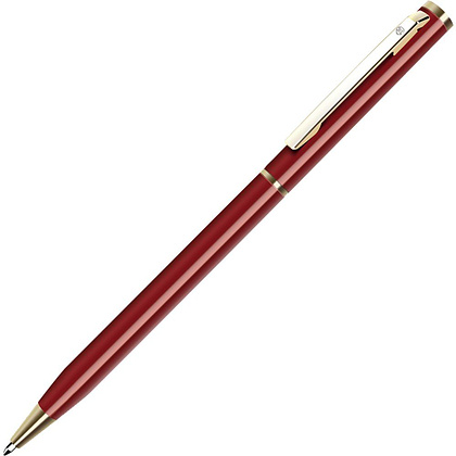 Ручка шариковая автоматическая "Slim", 0.7 мм, бордовый, золотистый, стерж. синий
