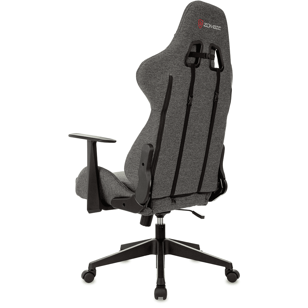 Кресло игровое Бюрократ Zombie Neo, ткань, серый - 5