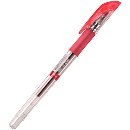 Ручка гелевая "Jell-Zone Standard", 0.5 мм, прозрачный, стерж. красный