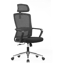 Кресло для руководителя SitZone U-060A, сетка, ткань, черный