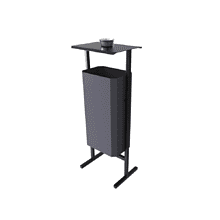 Урна уличная для мусора СТАНДАРТ с пепельницей, 50 л