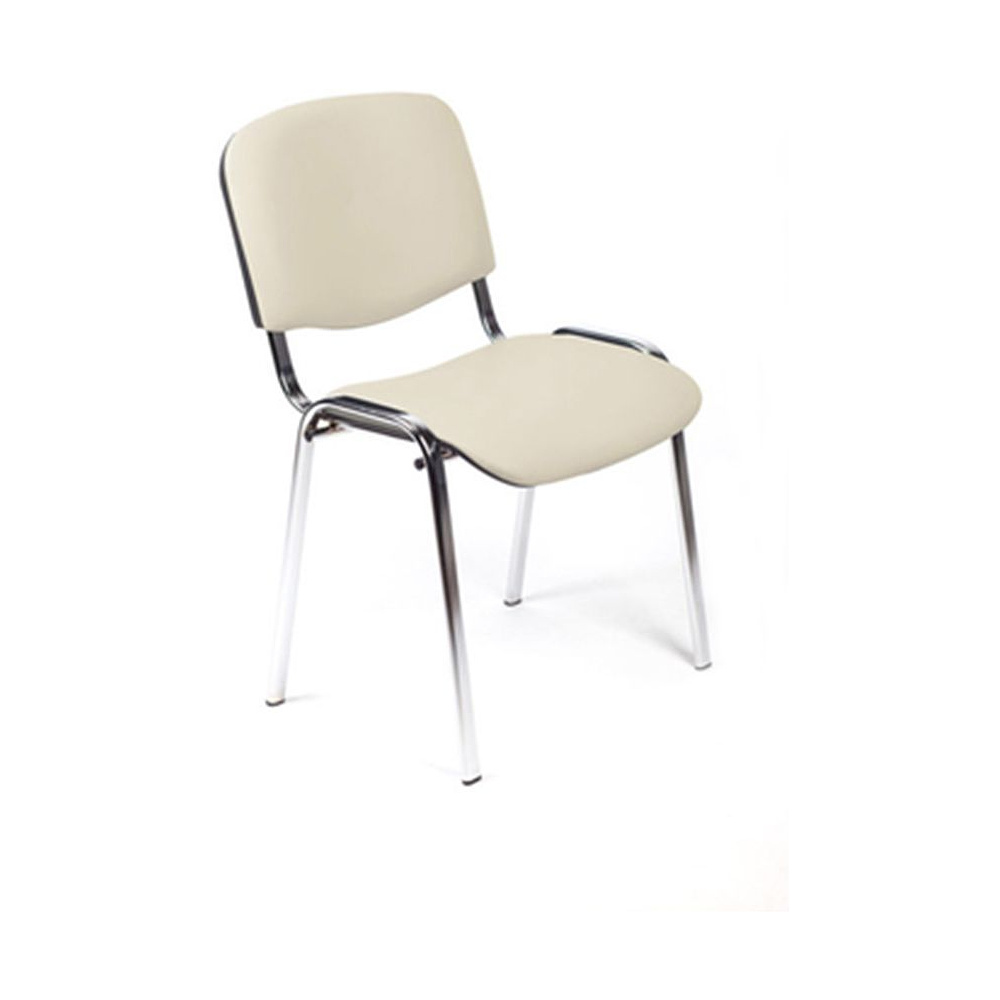 Стул для посетителей "Iso", кожзам, металл, бежевый
