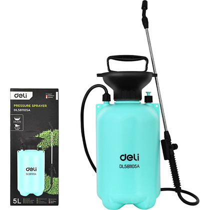 Опрыскиватель Deli GS EDL581105A, помповый, 5 л, голубой, черный - 2
